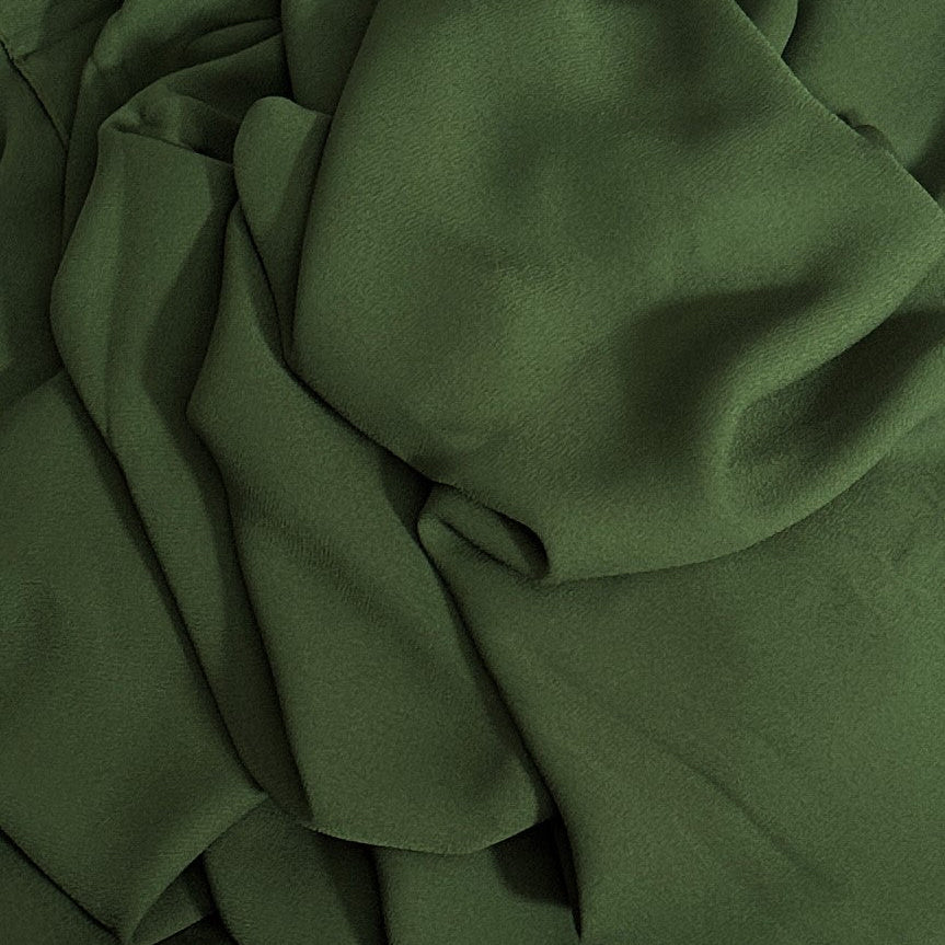 Chiffon/Crepe Scarves- Melinda- Forest Green