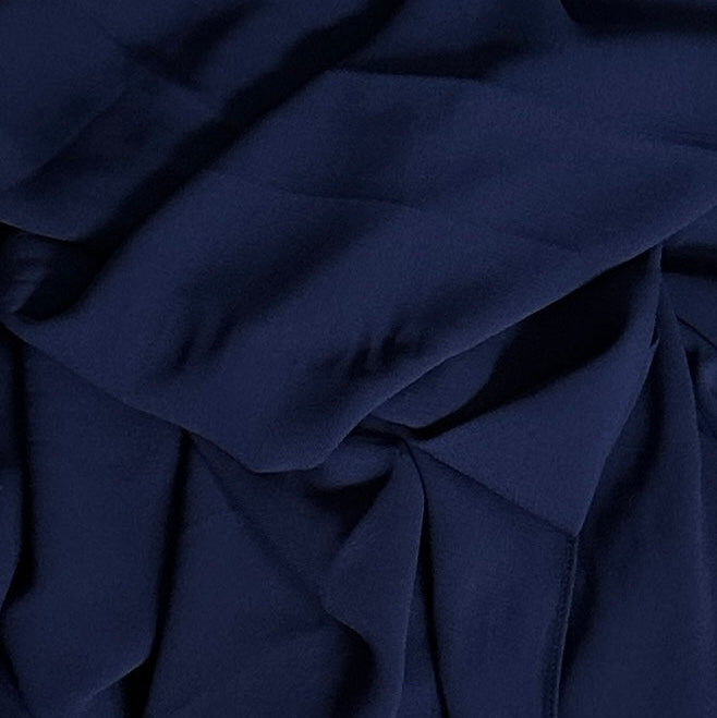 Chiffon/Crepe Scarves- Milenda- Navy Blue