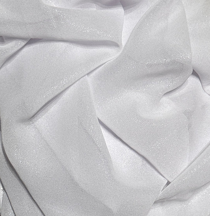 Chiffon Scarves- Sparkle -White