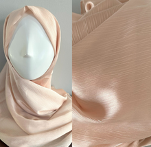 Load image into Gallery viewer, Crinkle Scarves- Silk-Peach Sorbet
