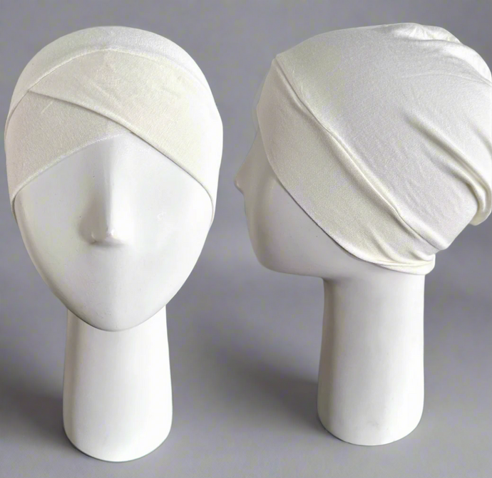 Cross Front Bonnets - Cream