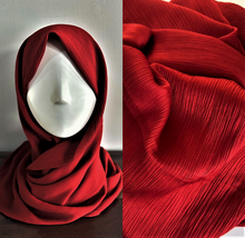 Charger l&#39;image dans la galerie, Crinkle Scarves - Silk- Rustic Red
