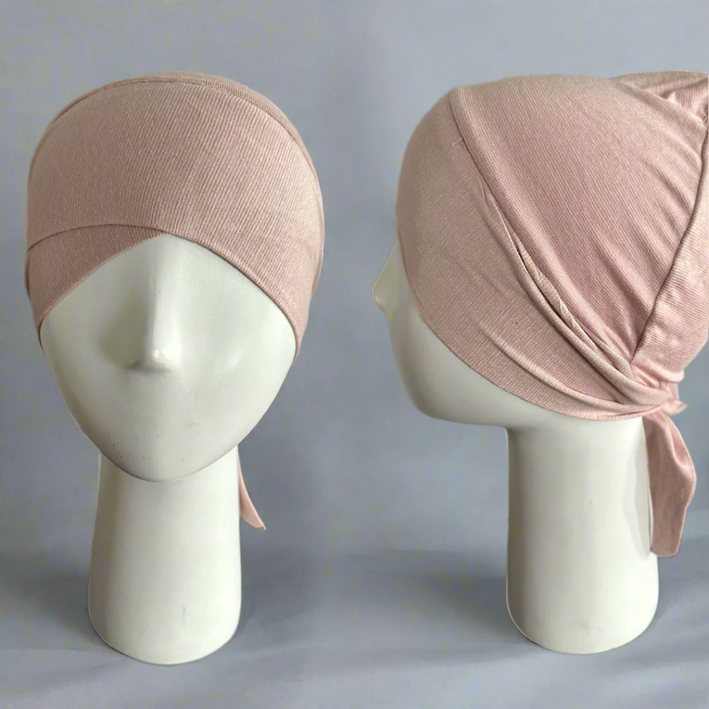 Cross Front Tie Back Under Caps- Light Pink