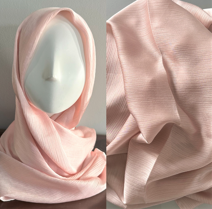 Crinkle Scarves - Silk- Pink Bliss