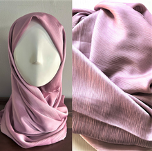 Load image into Gallery viewer, Crinkle Scarves - Silk - Dusty Lilac