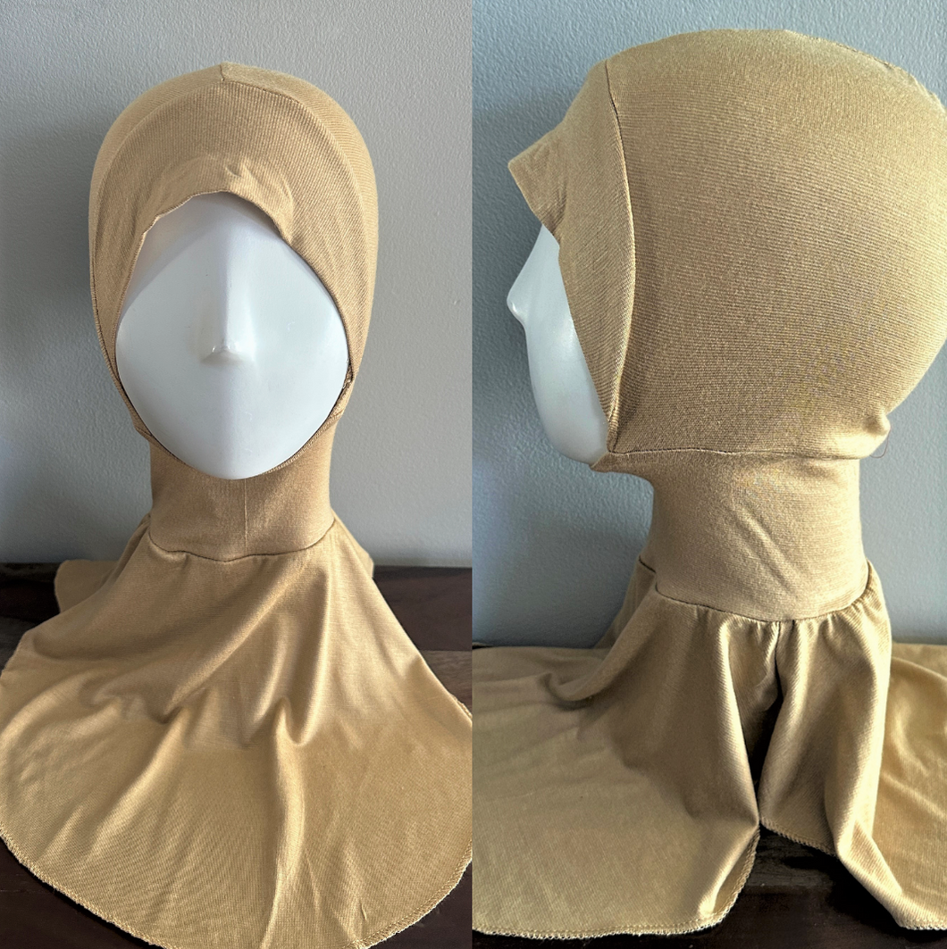 Full Cover Hair/Neck Covers- Dull Gold