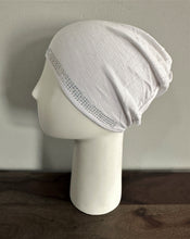 Load image into Gallery viewer, Scarf Under Caps- Ribbed Cotton- White