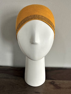Scarf Under Caps - Ribbed Cotton- Mustard