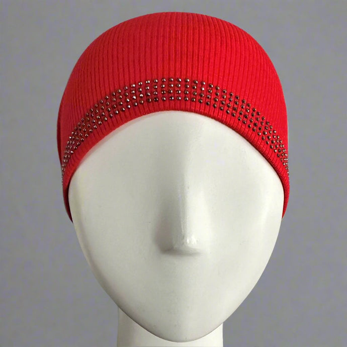 Echarpe Sous Casquettes - Coton Côtelé - Rouge