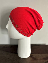 Load image into Gallery viewer, Scarf Under Caps - Ribbed Cotton- Red