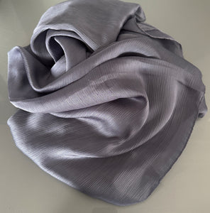 Crinkle Scarves - Silk -Grey/Blue