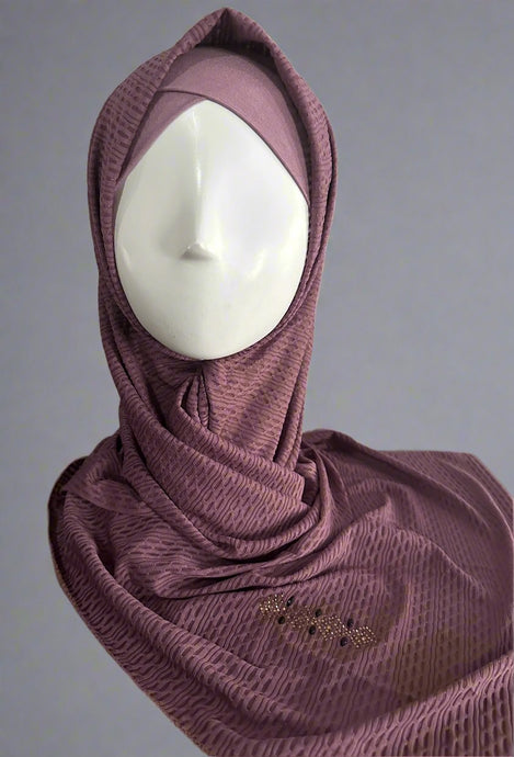 Double Stretch  Scarves- Mauve