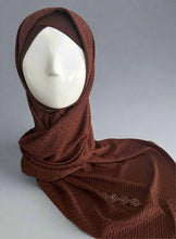 Load image into Gallery viewer, Double Stretch Polyester Scarves - Brown Toffee