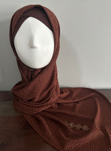 Load image into Gallery viewer, Double Stretch Polyester Scarves - Brown Toffee