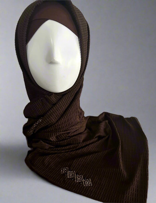 Double Stretch  Scarves - Dark Chocolate