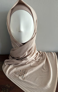 Double Stretch Polyester Scarves - Bisque