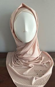 Double Stretch Polyester Scarves - Pale Pink
