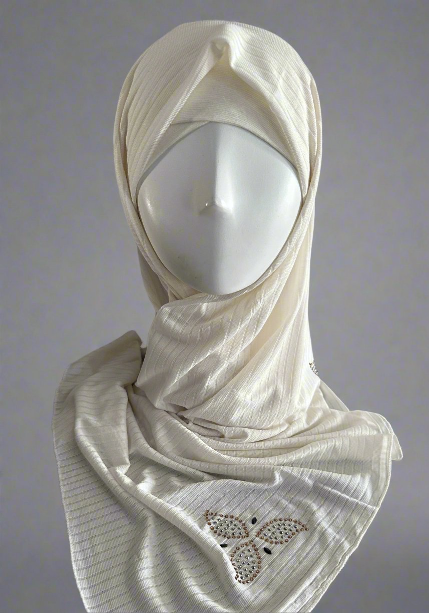 Double Stretch Scarves - Cream