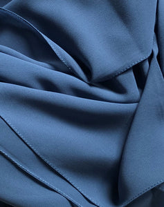 Chiffon Scarves- Plain- Steel Blue