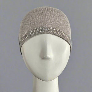 Scarf Under Caps- Ribbed Cotton- Silver