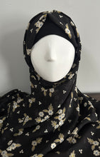 Load image into Gallery viewer, Chiffon Brocade Scarves - Black Print