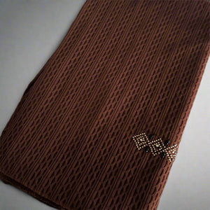 Double Stretch Polyester Scarves - Brown Toffee