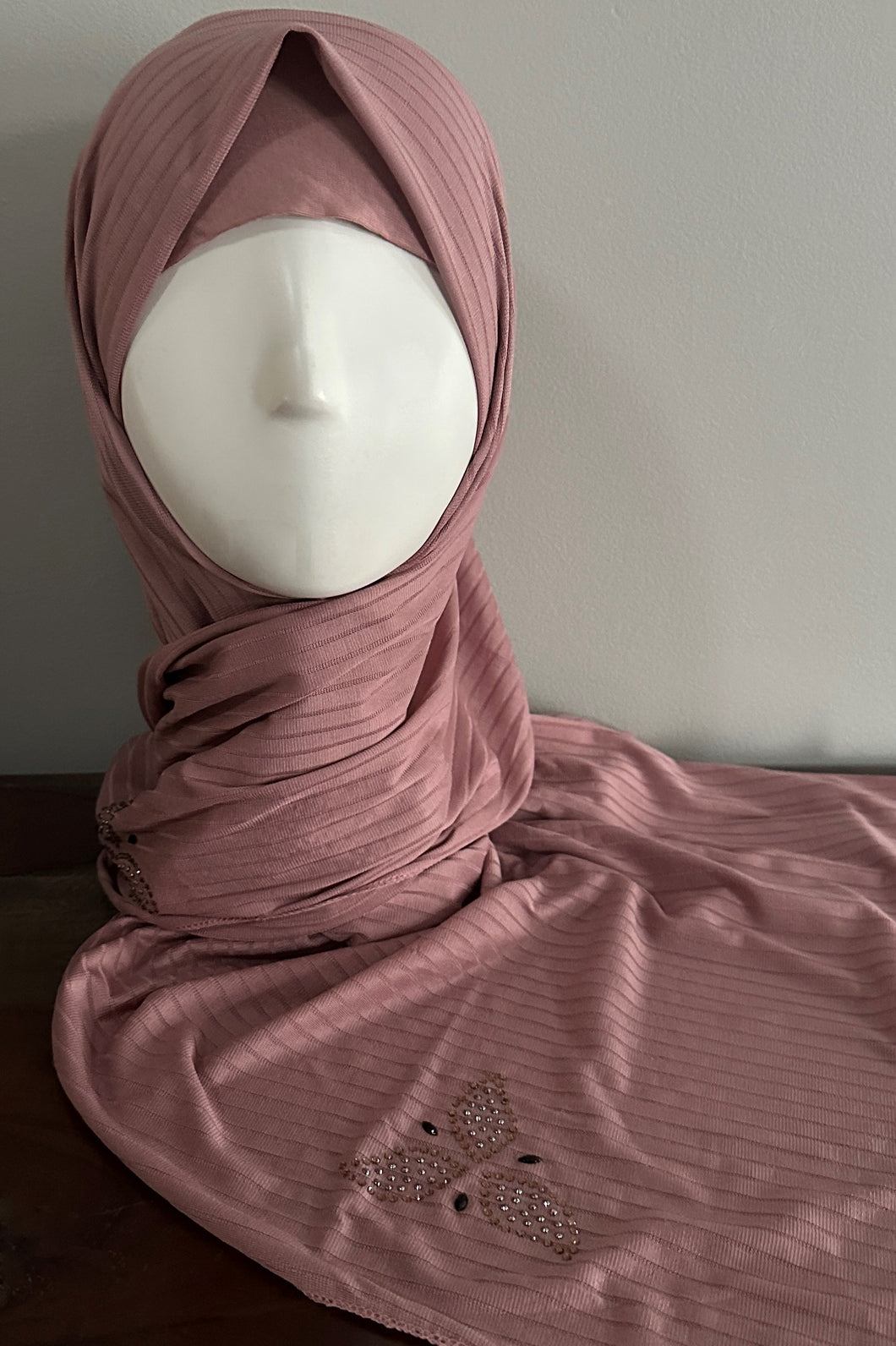 Double Stretch Polyester Scarves - Dusty Pink